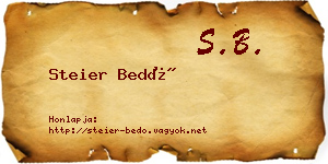 Steier Bedő névjegykártya